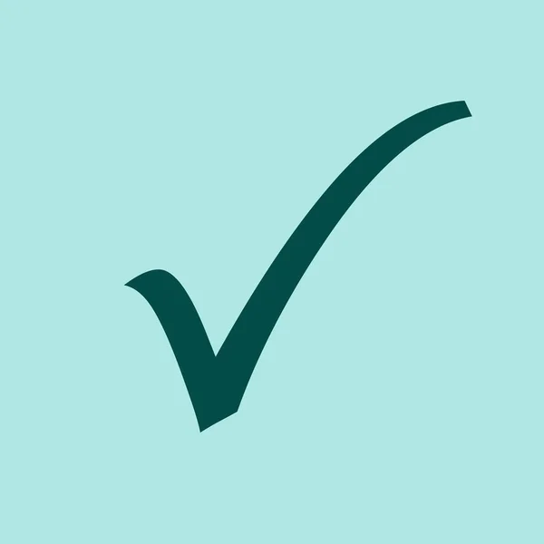 Marca Verificación Icono Vector — Vector de stock