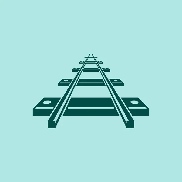 Ilustração Ícone Vetor Ferroviário — Vetor de Stock