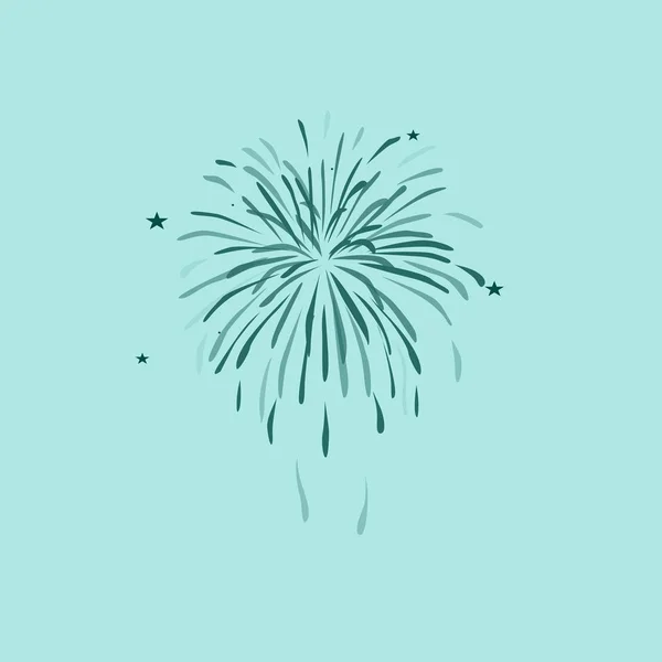 Illustrazione Icona Vettoriale Fuochi Artificio — Vettoriale Stock