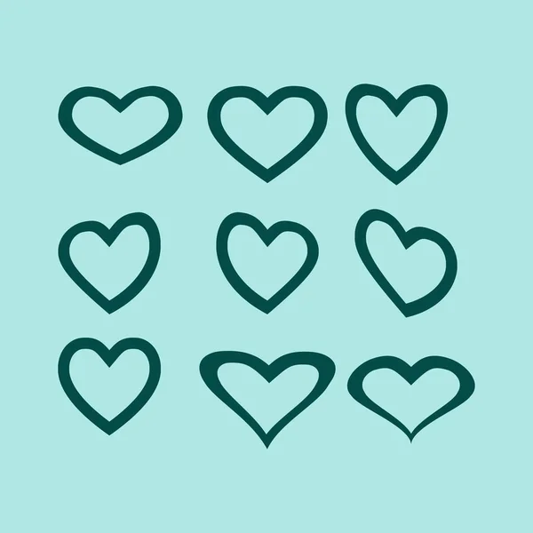 Hearts Icon Vector Illustration — Stock Vector