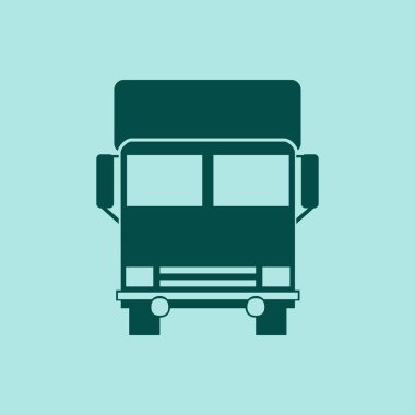 Bir kamyon vektör çizim vektör simgesi 