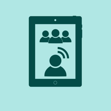 Video konferans vektör simgesi