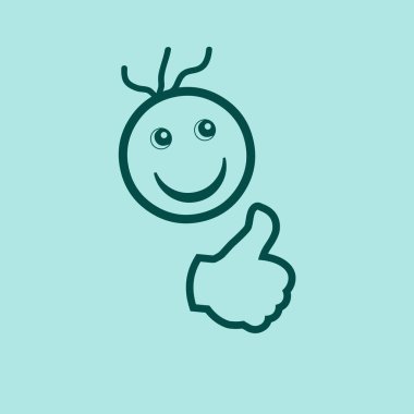 Gülen yüz vektör çizim