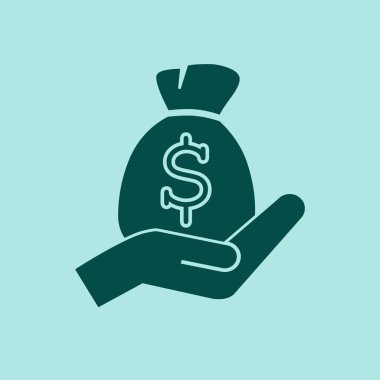 Paran ve el vektör simgesi