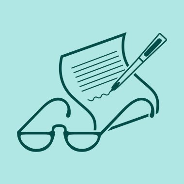 Vektör gözlük simgesi simgesi