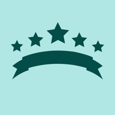 Beş yıldız vektör simgesi