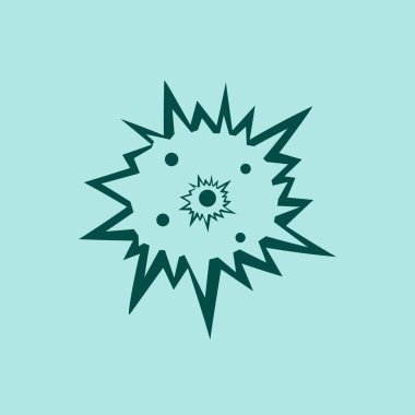 Düz patlama web simgesi, vektör çizim