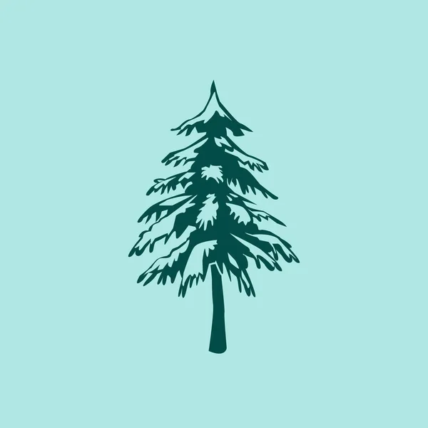 Picea Vector Icono Vector Ilustración — Vector de stock