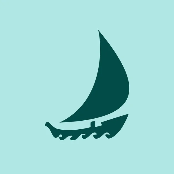 Човен Векторна Іконка Векторна Ілюстрація — стоковий вектор