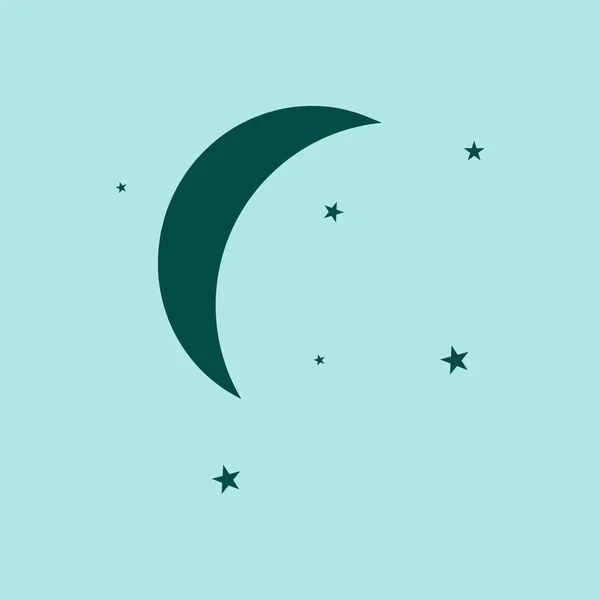 Moon Stars Vector Icon — Stock Vector