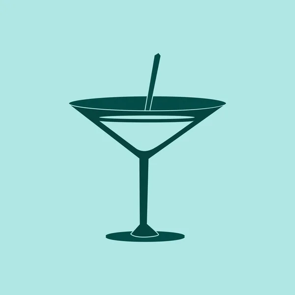Cocktail Vektorillustration Ikonen — Stock vektor