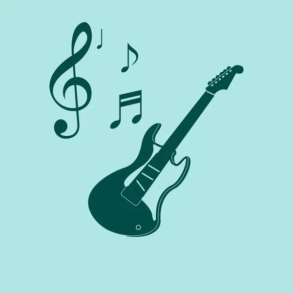 Gitár Vector Icon Illusztráció — Stock Vector