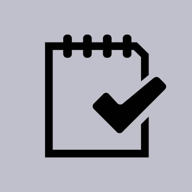 Belge vektör simgesi gri arka plan üzerinde  