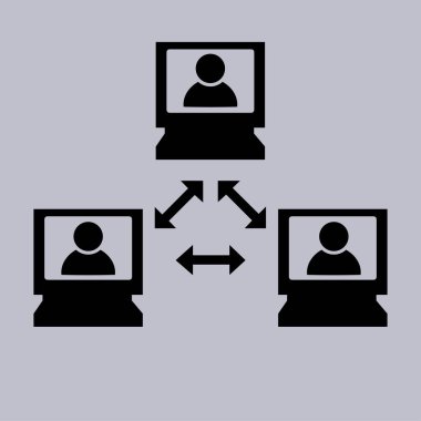 Video konferans vektör simgesi