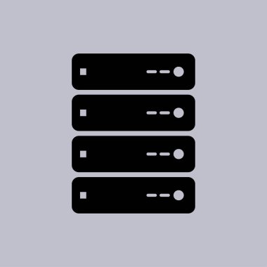 Bilgisayar sunucu simgesini, vektör çizim