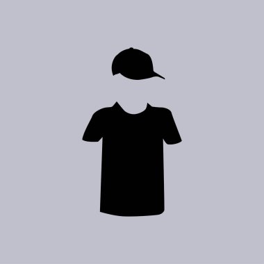 Tshirt vektör simgesi gri arka plan üzerinde 