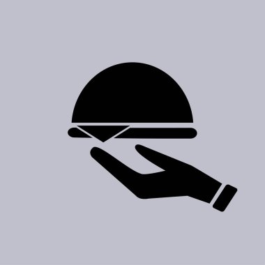 Garson vektör çizim gri arka plan üzerinde 