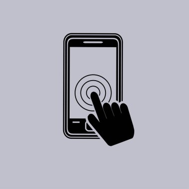 Vektör dokunmatik ekran smartphone simgesini