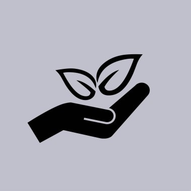 Gri arka plan Eko sembolü 