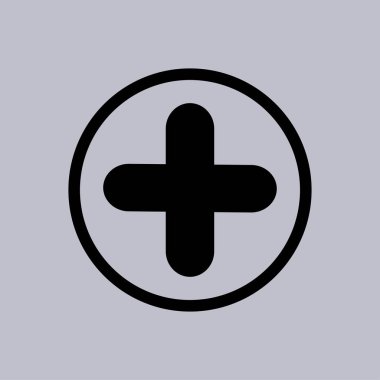 artı simgesi gri arka plan üzerinde 