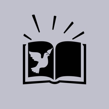 Gri arka plan üzerinde İncil kitap 