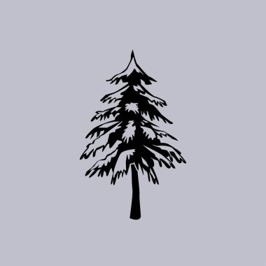 Ladin vektör simgesi gri arka plan üzerinde 