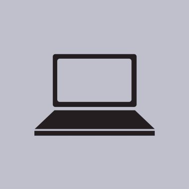 omputer vektör simgesi gri arka plan üzerinde  