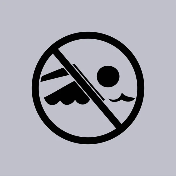 没有游泳的标志矢量 — 图库矢量图片