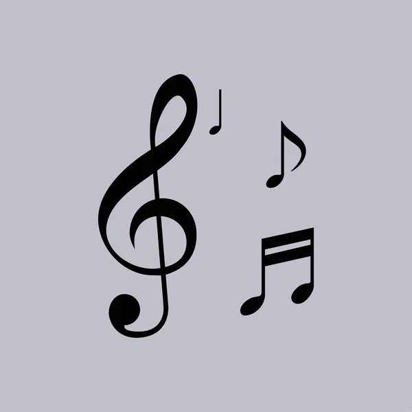 Icono Vector Nota Musical — Archivo Imágenes Vectoriales