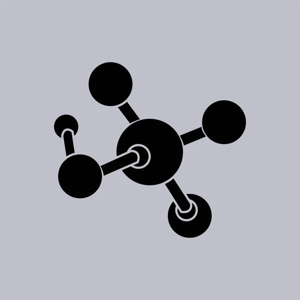 Векторна Піктограма Молекули Сірому Фоні — стоковий вектор
