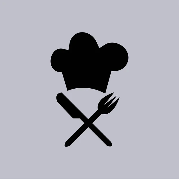 Koch Symbol Auf Grauem Hintergrund — Stockvektor
