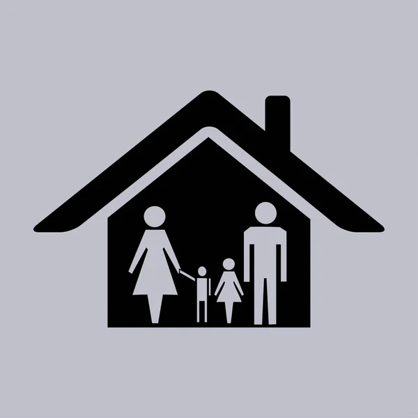 Haus Vektor Symbol Auf Grauem Hintergrund — Stockvektor