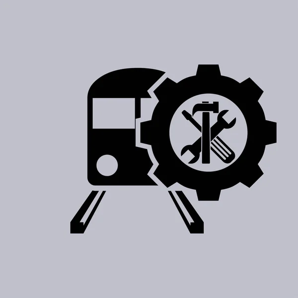 Ícone Vetor Reparo Trem — Vetor de Stock