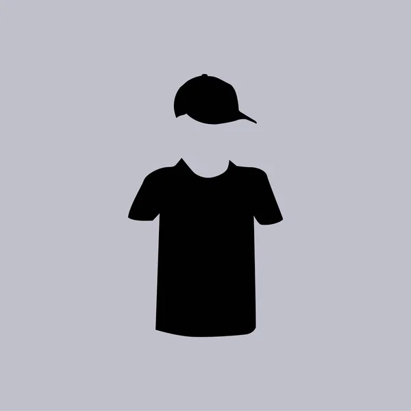 Tshirt Vector Pictogram Grijze Achtergrond — Stockvector