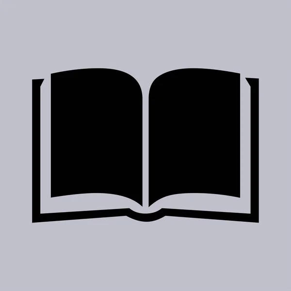 Textbook Vector Icon Grey Background — Stock Vector