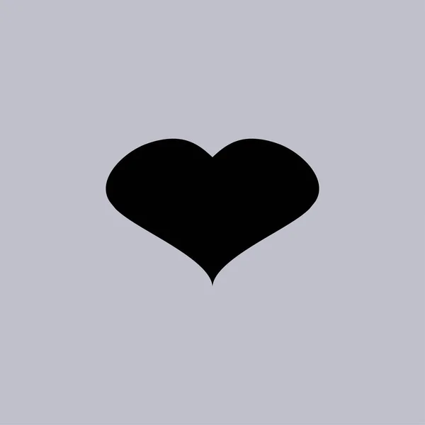Ícone Coração Símbolo Amor Ilustração Vetorial — Vetor de Stock