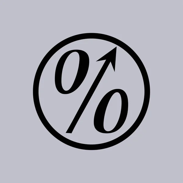 Illustrazione Vettoriale Simbolo Percentuale — Vettoriale Stock