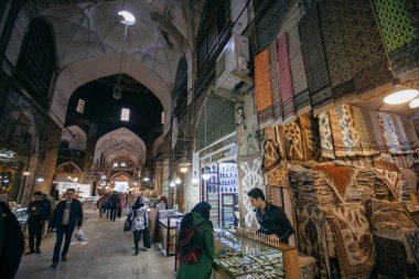 Nakş-ı Cihan'ın Bazaarı Isfahan, İran'ın. 