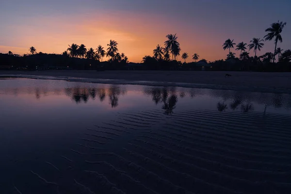 Malebný Pohled Krásný Západ Slunce Pláži — Stock fotografie