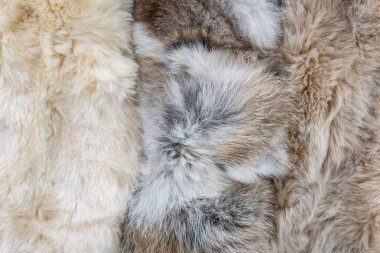 Hayvan kürk dekorasyon kumaş için kullanılan yakın çekim.