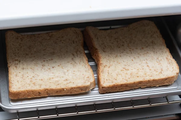 Primer Plano Pan Fresco Rodajas Orgánicas Horno Para Desayuno Saludable — Foto de Stock