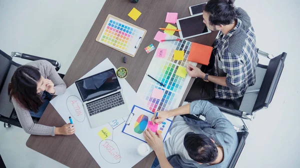 Różnorodność Creative Design Collaboration Team Spotkanie Komunikacja Partnerami Biznesowymi Współpraca — Zdjęcie stockowe