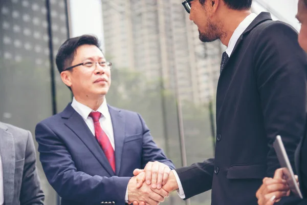 Partner Business Trust Teamwork Partnerskap Branschentreprenör Knytnäve Handlar Uppdrag Företag — Stockfoto