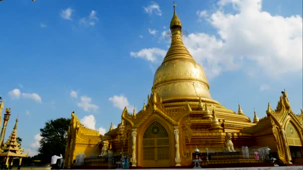 Yangon Local Histórico Religioso Adoração Incrível Reino Herança Com Céu — Vídeo de Stock