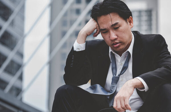 Unemployed Jobless People Crisis who Recession, Stress and lose job. Despair office People feel Stressful in depress situation. Middle aged people despair low economic crisis. Stressed Jobless Concept