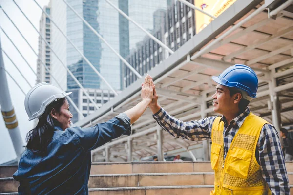 Partner Business Trust Teamwork Partnership Industry Contractor Fist Bump Dealing — Stock Photo, Image