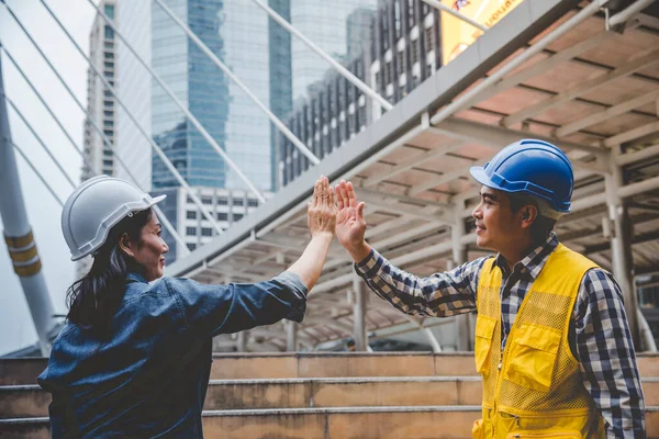 Partner Business Trust Teamwork Partnership Industry Contractor Fist Bump Dealing — Stock Photo, Image