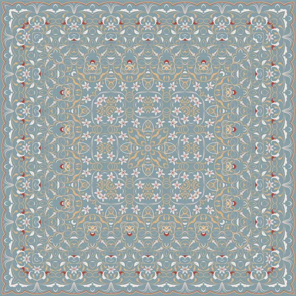 Квадратний візерунок для шовкового шарфа — стоковий вектор