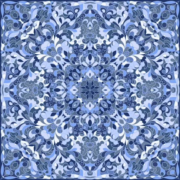 Elegant fyrkantig ljus blå abstrakt mönster. — Stock vektor