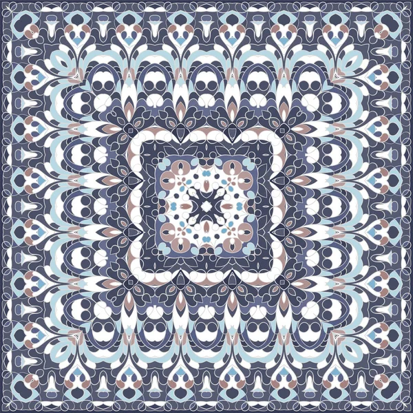 Elegante vierkante licht blauw abstract patroon. — Stockvector